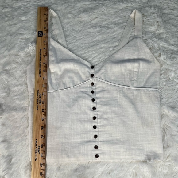 Love Notes | White Cropped Tank Top - Picture 7 of 7